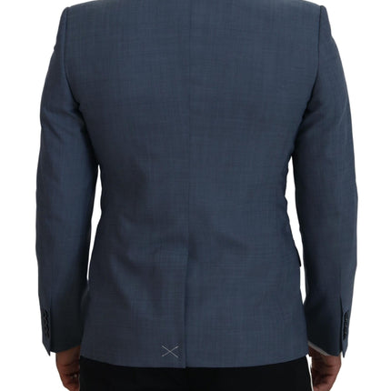 Élégant blazer sport à poitrine simple bleu