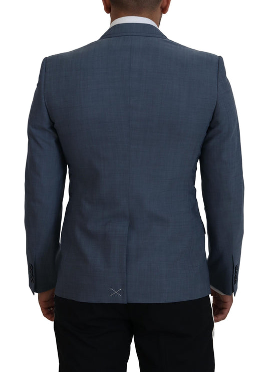 Élégant blazer sport à poitrine simple bleu