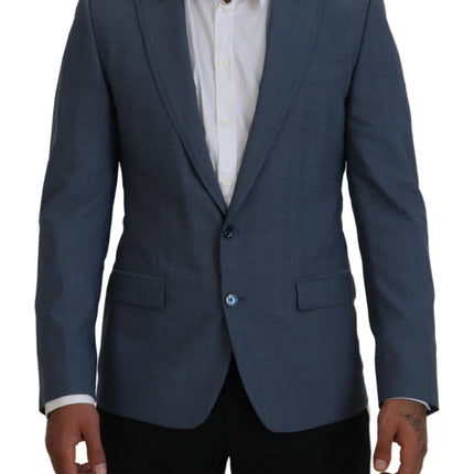 Élégant blazer sport à poitrine simple bleu