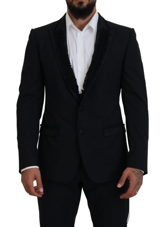 Élégant blazer du soir bordé de soie noire