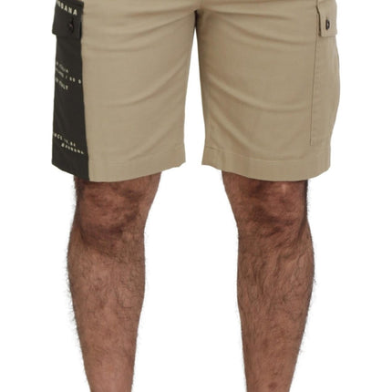 Elegante beige katoenen blend designer shorts