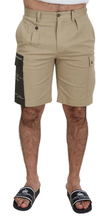 Elegante beige katoenen blend designer shorts