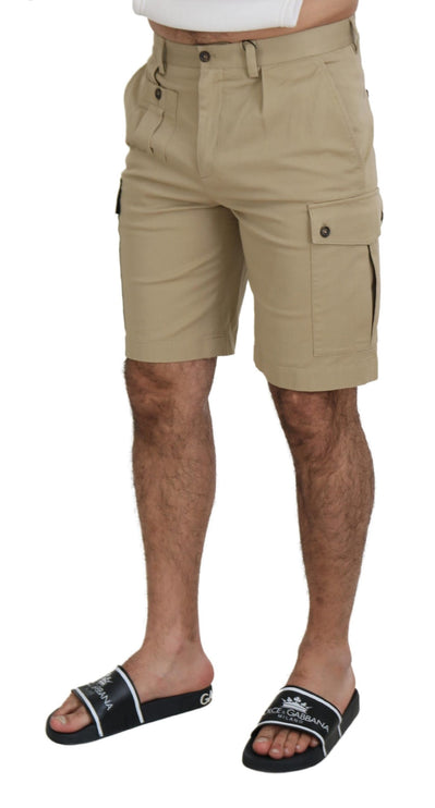 Elegante beige katoenen blend designer shorts