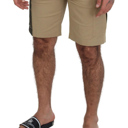 Elegante beige katoenen blend designer shorts