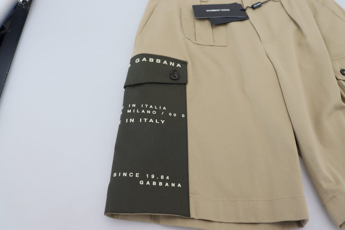 Elegante beige katoenen blend designer shorts