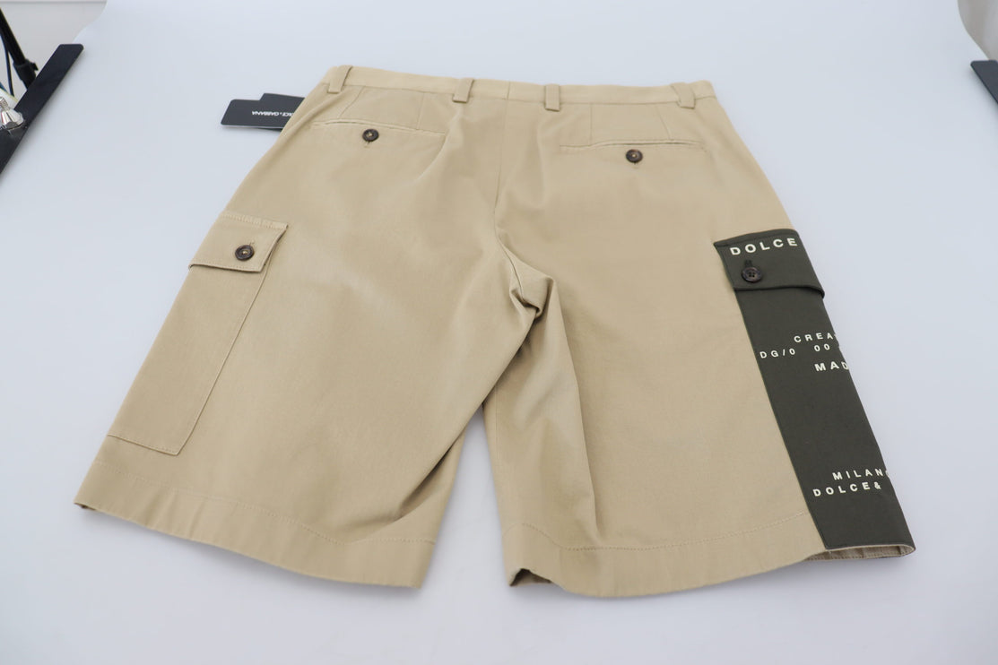 Elegante beige katoenen blend designer shorts