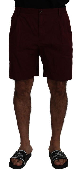 Elegante kastanjebruine katoenen blend shorts