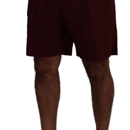 Elegante kastanjebruine katoenen blend shorts