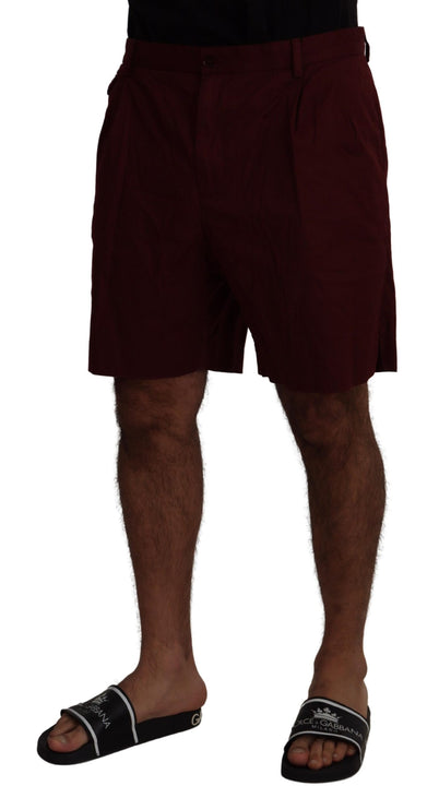 Elegante kastanjebruine katoenen blend shorts