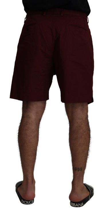 Elegante kastanjebruine katoenen blend shorts