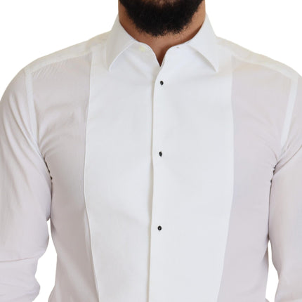 Elegant witte katoenen popelin slank fit shirt