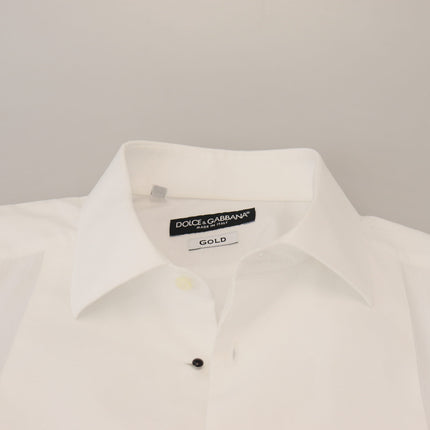 Elegant witte katoenen popelin slank fit shirt