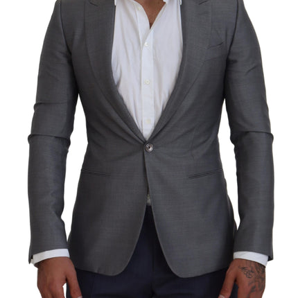 Elegant Grey Grey Sicilia Blazer Jacket