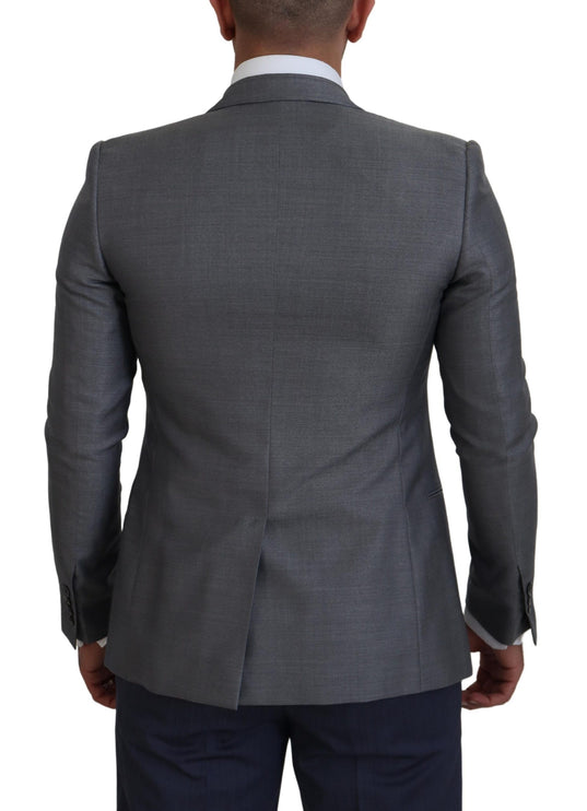 Elegant Grey Grey Sicilia Blazer Jacket