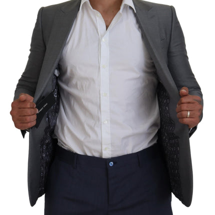 Elegant Grey Grey Sicilia Blazer Jacket