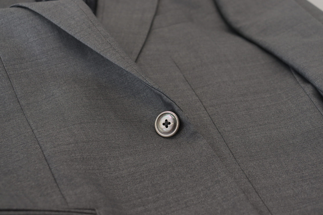 Elegant Grey Grey Sicilia Blazer Jacket