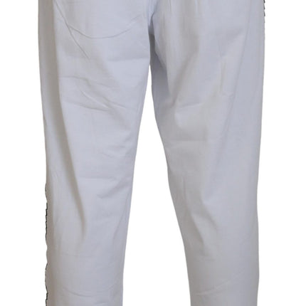 Pantalon de coton à jambe large élégante