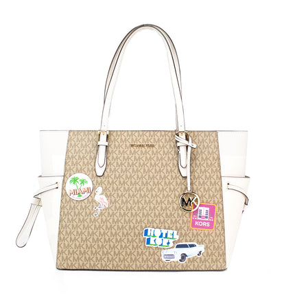 Gilly Grote Reizen Miami Print Handtekening PVC Tote Handtas Purse