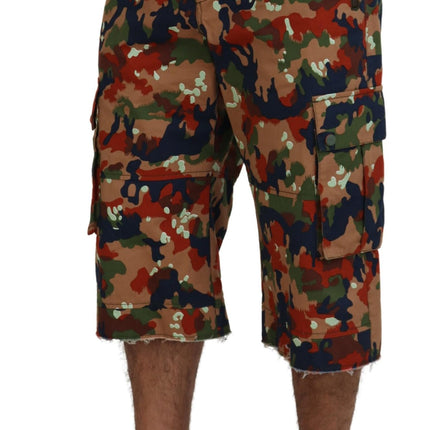 Pantaloncini cargo multicolore designer italiano