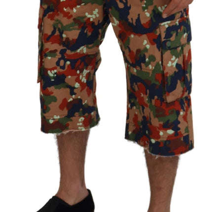 Pantaloncini cargo multicolore designer italiano