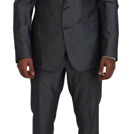 Elegante conjunto de traje de sicilia de plata gris gris