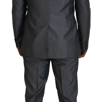 Elegante conjunto de traje de sicilia de plata gris gris