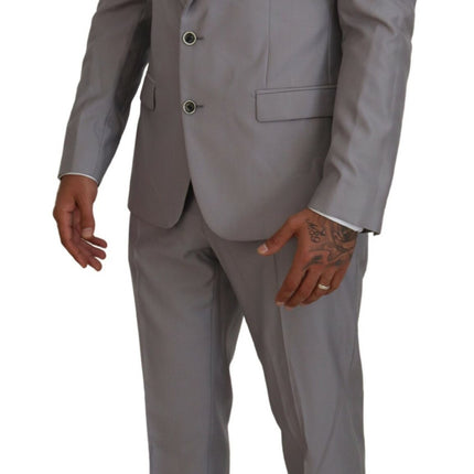 Costume à trois pièces élégant Silver Slim Fit