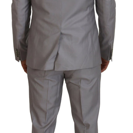 Costume à trois pièces élégant Silver Slim Fit