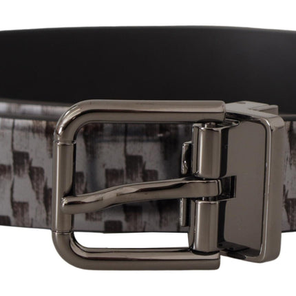 Sleek Italian Leather Belt in Sophisticated Gray