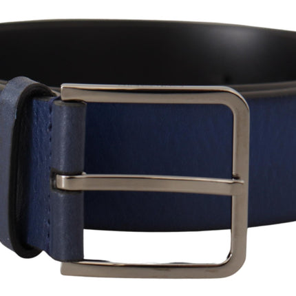 Elegant Italian Leather Belt in Blue