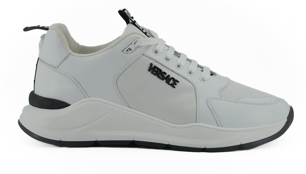 Slanke witte kalfsleer sneakers