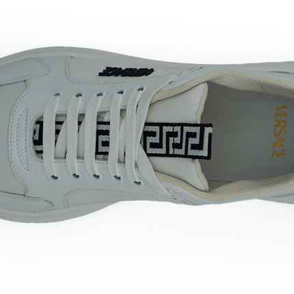 Slanke witte kalfsleer sneakers