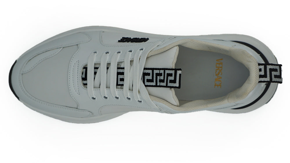 Slanke witte kalfsleer sneakers