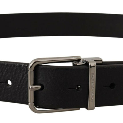 Elegant Black Leather Belt