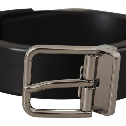 Elegant Black Leather Belt