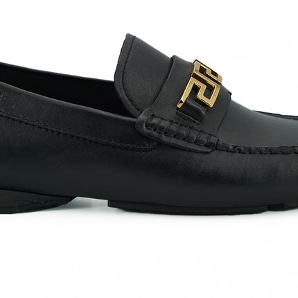 Elegant Black Calf Leather Men's Loafers