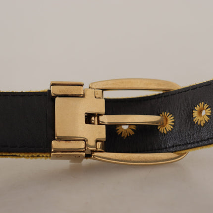 Ceinture de boucle en or élégante en velours en velours