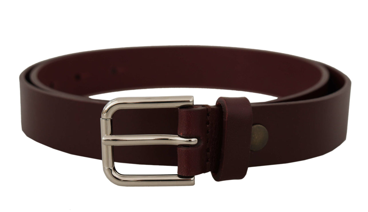 Ceinture en cuir marron élégante avec boucle de logo