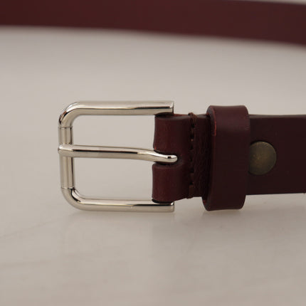 Ceinture en cuir marron élégante avec boucle de logo