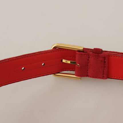 Ceinture de créateurs en daim rouge élégant