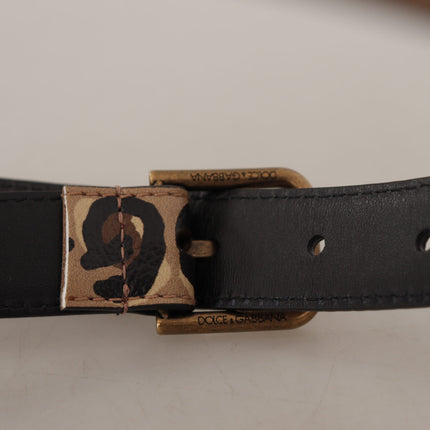 Elegante leren riem met gegraveerde gesp