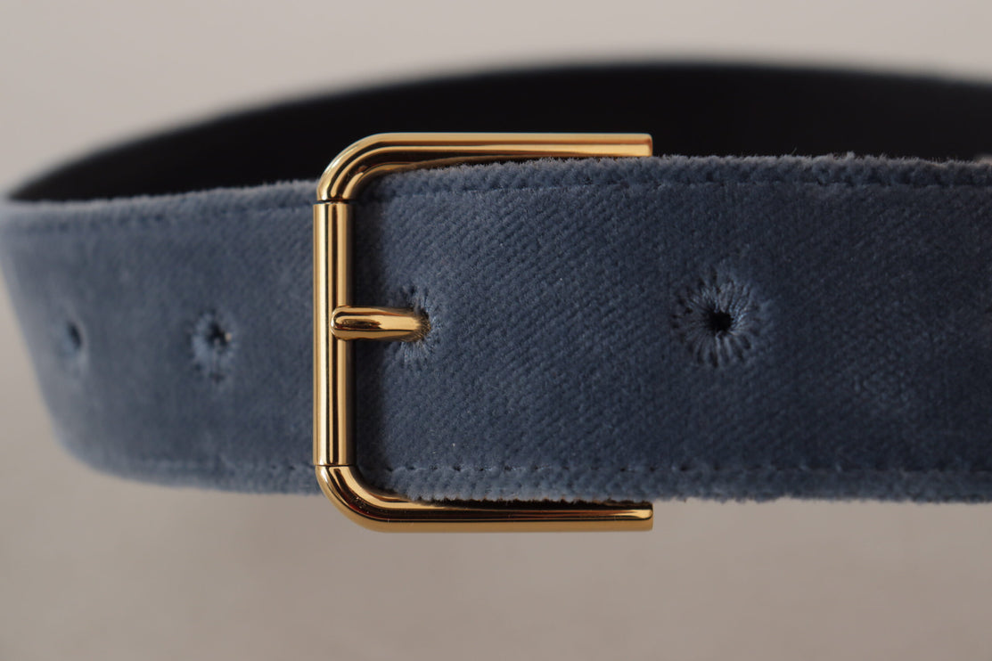 Elegante Navy Fluwelen Designer Riem