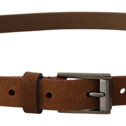 Ceinture en daim chic avec boucle gravée au logo