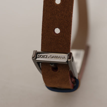 Ceinture en daim chic avec boucle gravée au logo