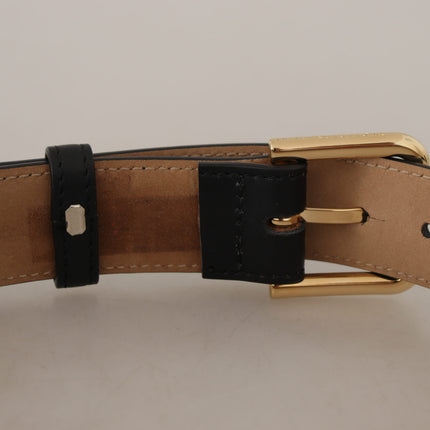 Elegante leren riem met logogesp