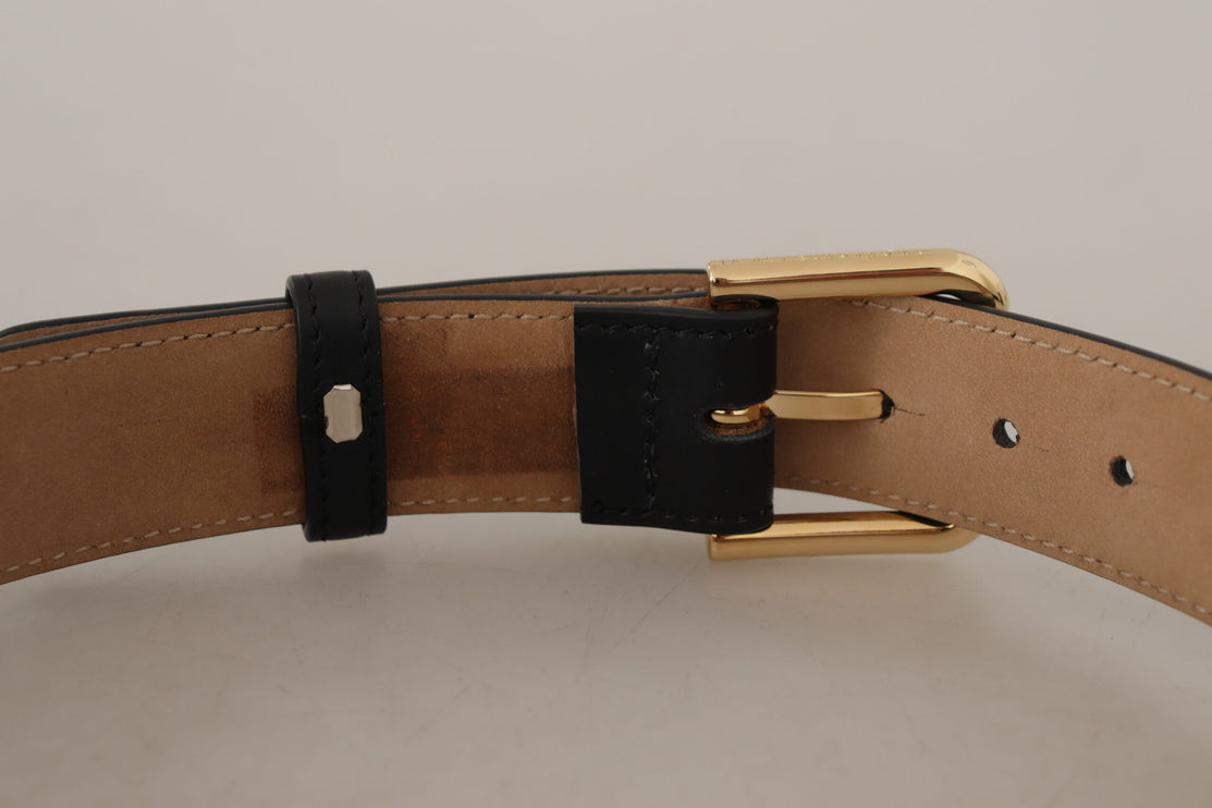 Elegante leren riem met logogesp