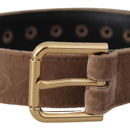 Elegante fluwelen riem met logogesp