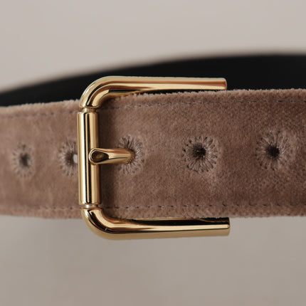 Elegante fluwelen riem met logogesp