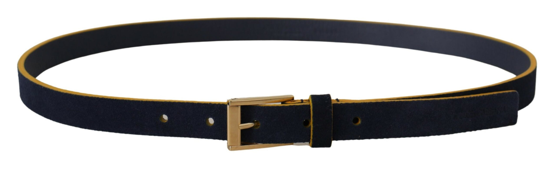 Chique blauw suède riem met logogesp