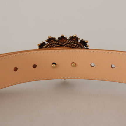 Ceinture en cuir nue enchanteresse avec boucle gravée